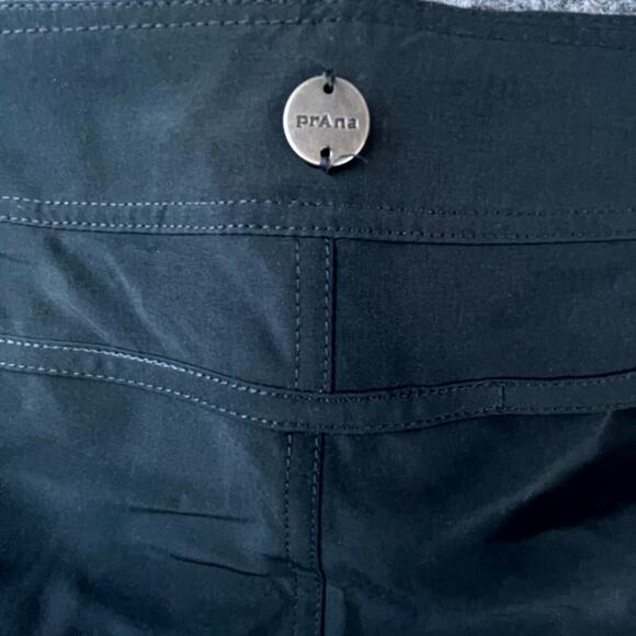 prAna Schaffie Swim Shorts Womens Small Black Stretch Pocket Drawstring Recycled - Picture 4 of 12